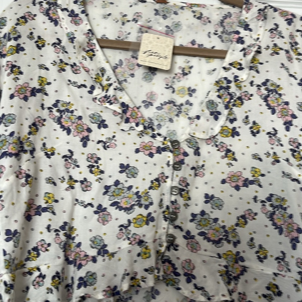 Free People Floral Long Sleeve Maxi Skirt & Top Set sz S - Picture 3 of 5